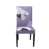 HKM-877331 Elastic Flower Dining Chair Cover in Polyester for Living Room and Events
