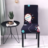 HKM-877331 Elastic Flower Dining Chair Cover in Polyester for Living Room and Events