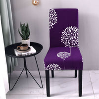HKM-877331 Elastic Flower Dining Chair Cover in Polyester for Living Room and Events