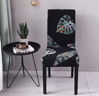 HKM-877331 Elastic Flower Dining Chair Cover in Polyester for Living Room and Events