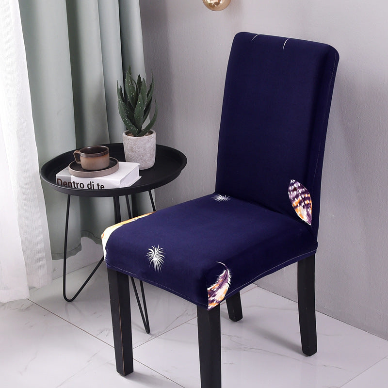 HKM-877331 Elastic Flower Dining Chair Cover in Polyester for Living Room and Events