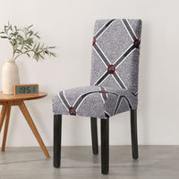 HKM-877331 Elastic Flower Dining Chair Cover in Polyester for Living Room and Events