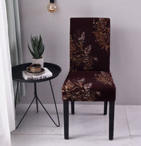 HKM-877331 Elastic Flower Dining Chair Cover in Polyester for Living Room and Events