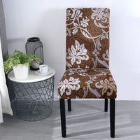 HKM-877331 Elastic Flower Dining Chair Cover in Polyester for Living Room and Events