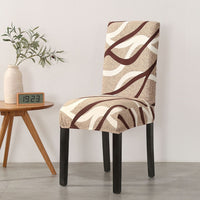 HKM-877331 Elastic Flower Dining Chair Cover in Polyester for Living Room and Events