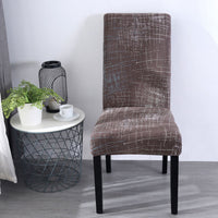 HKM-877331 Elastic Flower Dining Chair Cover in Polyester for Living Room and Events