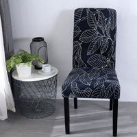 HKM-877331 Elastic Flower Dining Chair Cover in Polyester for Living Room and Events