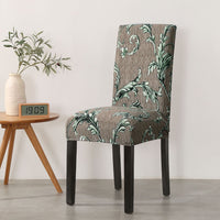 HKM-877331 Elastic Flower Dining Chair Cover in Polyester for Living Room and Events