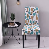 HKM-877331 Elastic Flower Dining Chair Cover in Polyester for Living Room and Events