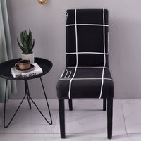 HKM-877331 Elastic Flower Dining Chair Cover in Polyester for Living Room and Events