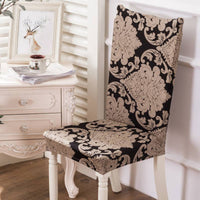 HKM-877331 Elastic Flower Dining Chair Cover in Polyester for Living Room and Events