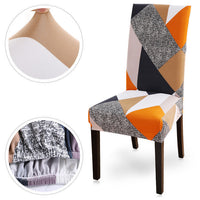 HKM-877331 Elastic Flower Dining Chair Cover in Polyester for Living Room and Events