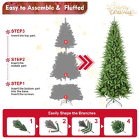 HKM-877395 Mixed PE/PVC Christmas Tree - Available in 4ft, 6ft, 7.5ft, 8ft, and 9ft Sizes