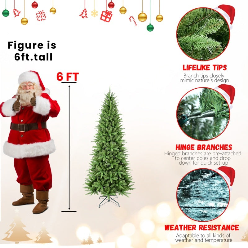 HKM-877395 Mixed PE/PVC Christmas Tree - Available in 4ft, 6ft, 7.5ft, 8ft, and 9ft Sizes
