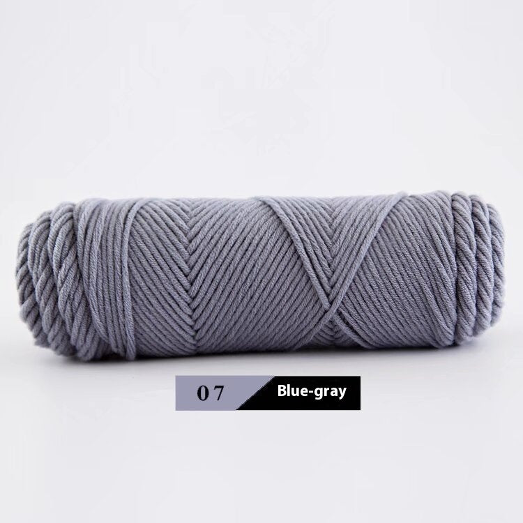 KTX-877459 Thick Cotton Knitting Yarn - 8-Strand Worsted Acrylic Fiber, Ideal for Various Craft Projects