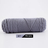 HKM-877459 Thick Cotton Knitting Yarn - 8-Strand Worsted Acrylic Fiber, Ideal for Various Craft Projects