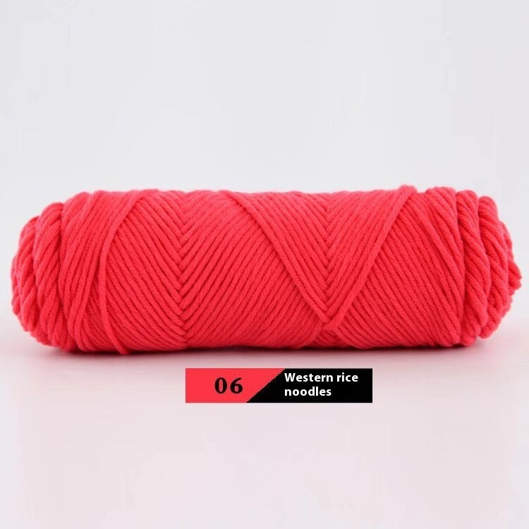 KTX-877459 Thick Cotton Knitting Yarn - 8-Strand Worsted Acrylic Fiber, Ideal for Various Craft Projects