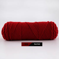 HKM-877459 Thick Cotton Knitting Yarn - 8-Strand Worsted Acrylic Fiber, Ideal for Various Craft Projects