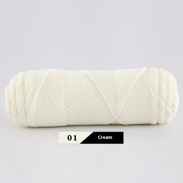 KTX-877459 Thick Cotton Knitting Yarn - 8-Strand Worsted Acrylic Fiber, Ideal for Various Craft Projects