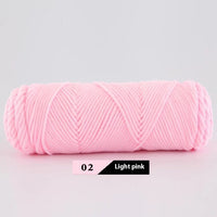 HKM-877459 Thick Cotton Knitting Yarn - 8-Strand Worsted Acrylic Fiber, Ideal for Various Craft Projects