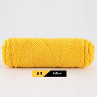 HKM-877459 Thick Cotton Knitting Yarn - 8-Strand Worsted Acrylic Fiber, Ideal for Various Craft Projects