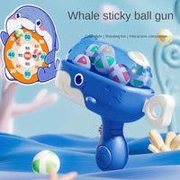 HKM-877459 Whale Shooting Sticky Ball Toy for Interactive Family Games