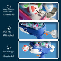 HKM-877459 Whale Shooting Sticky Ball Toy for Interactive Family Games