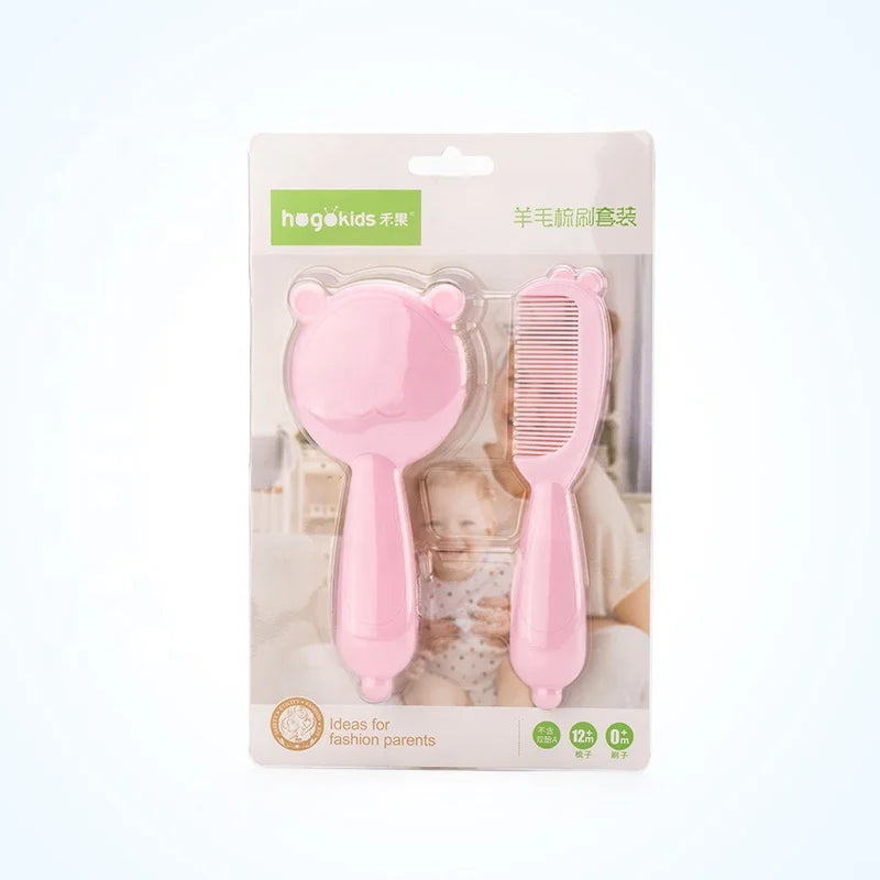 HKM-877587 Natural Rubber Silicone Baby Hair Brush and Comb Set - EPT492113