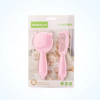 HKM-877587 Natural Rubber Silicone Baby Hair Brush and Comb Set - EPT492113