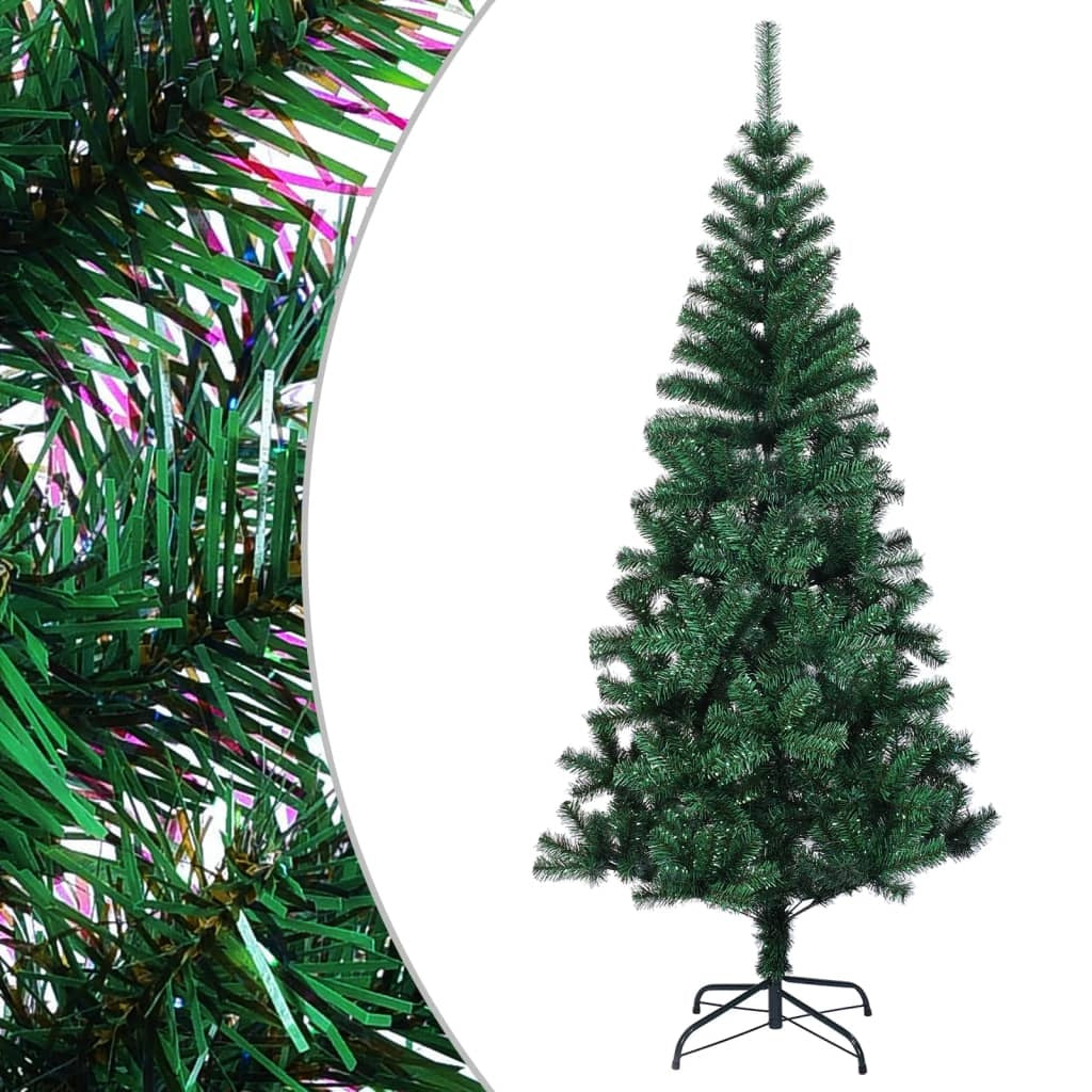 HKM-877587 Shimmering Tips Artificial Christmas Tree, 240 cm, PVC, Green and White