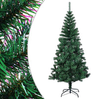 HKM-877587 Shimmering Tips Artificial Christmas Tree, 240 cm, PVC, Green and White