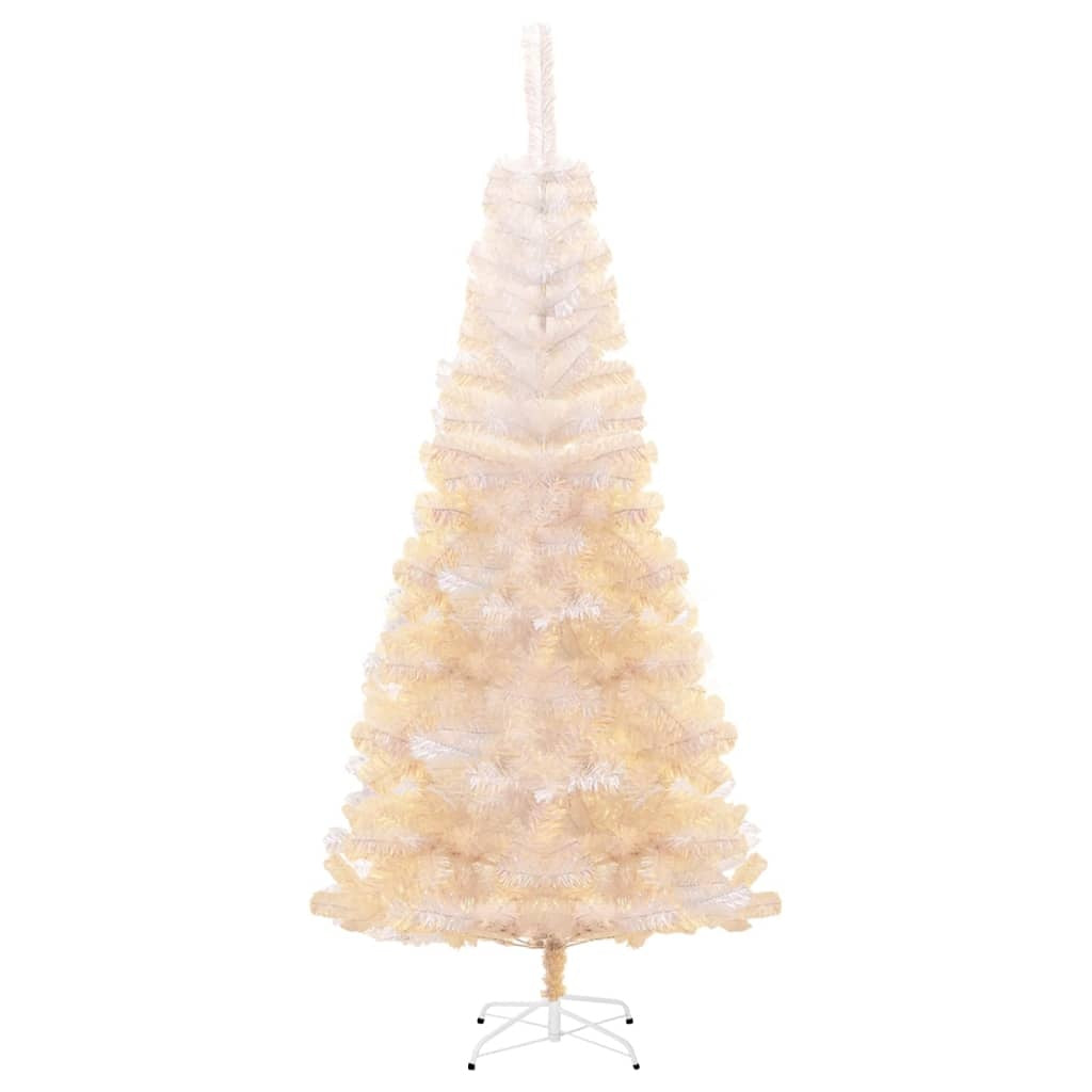 HKM-877587 Shimmering Tips Artificial Christmas Tree, 240 cm, PVC, Green and White