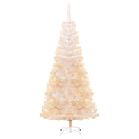 HKM-877587 Shimmering Tips Artificial Christmas Tree, 240 cm, PVC, Green and White