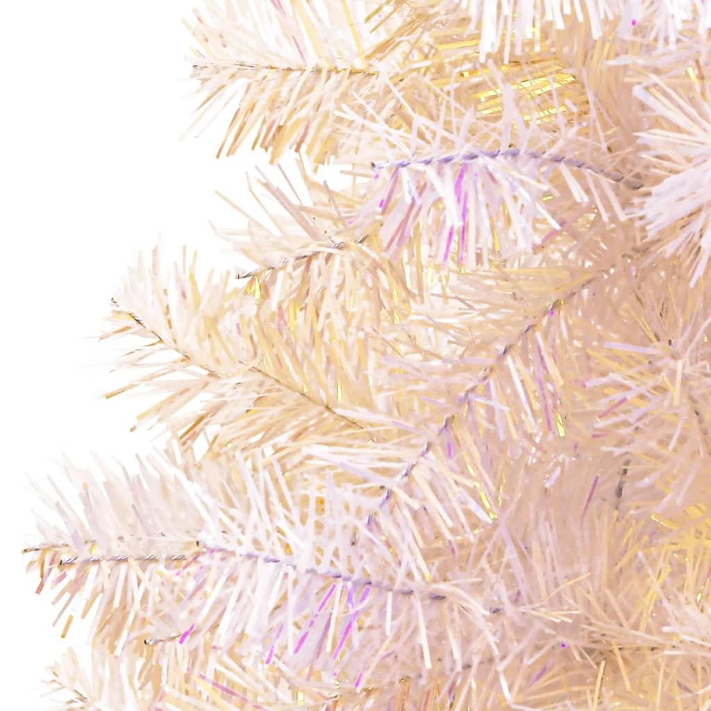 HKM-877587 Shimmering Tips Artificial Christmas Tree, 240 cm, PVC, Green and White