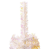 HKM-877587 Shimmering Tips Artificial Christmas Tree, 240 cm, PVC, Green and White