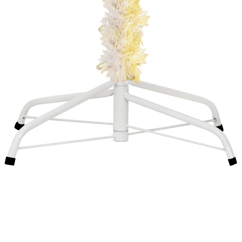 HKM-877587 Shimmering Tips Artificial Christmas Tree, 240 cm, PVC, Green and White