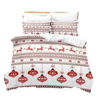 HKM-877779 3D Digital Print Christmas Duvet Cover & Pillowcase Set - Multiple Sizes Available