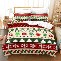 HKM-877779 3D Digital Print Christmas Duvet Cover & Pillowcase Set - Multiple Sizes Available