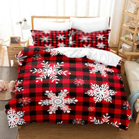 HKM-877779 3D Digital Print Christmas Duvet Cover & Pillowcase Set - Multiple Sizes Available