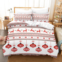 HKM-877779 3D Digital Print Christmas Duvet Cover & Pillowcase Set - Multiple Sizes Available