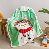 HKM-877779 Children's Coral Polyester Cashmere Blanket - Modern Chinese Style, 100x140cm