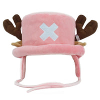 HKM-877779 Luffy Style Plush Antlers Chopper Hat for Anime Cosplay