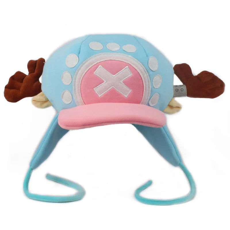Luffy Style Plush Antlers Chopper Hat for Anime Cosplay