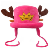HKM-877779 Luffy Style Plush Antlers Chopper Hat for Anime Cosplay