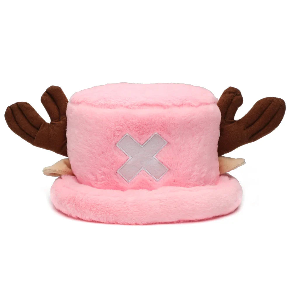 Luffy Style Plush Antlers Chopper Hat for Anime Cosplay