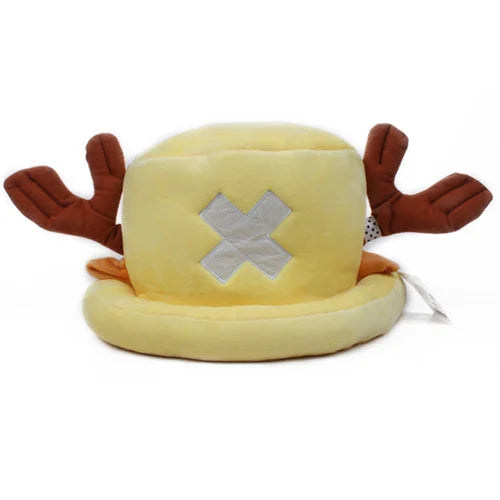 Luffy Style Plush Antlers Chopper Hat for Anime Cosplay