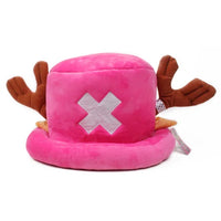 HKM-877779 Luffy Style Plush Antlers Chopper Hat for Anime Cosplay