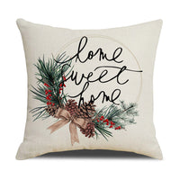 HKM-877907 Watercolor Floral Linen Pillow Cover - 45x45cm Modern Design