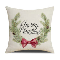 HKM-877907 Watercolor Floral Linen Pillow Cover - 45x45cm Modern Design