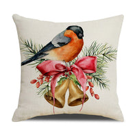 HKM-877907 Watercolor Floral Linen Pillow Cover - 45x45cm Modern Design